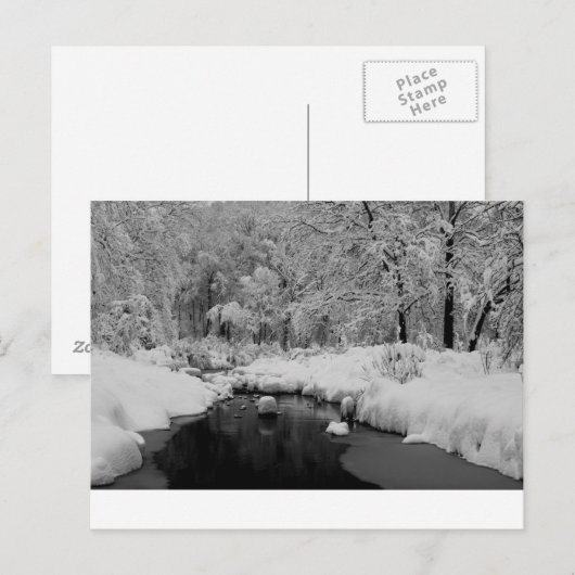 Sneeuwbedekking Briefkaart (Voorkant / Achterkant)