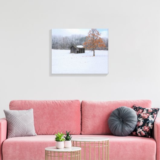 Sneeuwbedekking dok canvas afdruk (Insitu (Woonkamer))