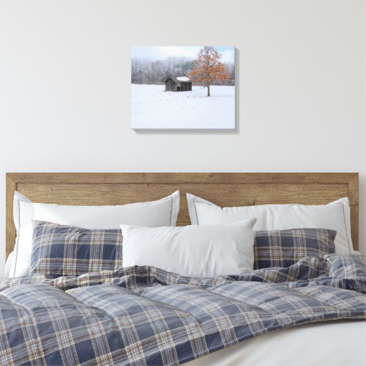 Sneeuwbedekking dok canvas afdruk (Insitu (Slaapkamer))