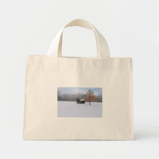 Sneeuwbedekking dok mini tote bag (Voorkant)