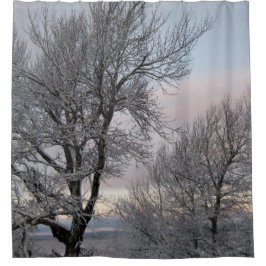 Sneeuwbedekking Douchegordijn