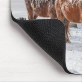Sneeuwbedekking IJslandse paarden Muismat (Hoek)