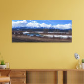 Sneeuwbedekking in de bergen van Columbia, Canada Canvas Afdruk (Insitu (Woonkamer))
