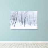 Sneeuwbedekking in de winter canvas afdruk (Insitu (Houten vloer))