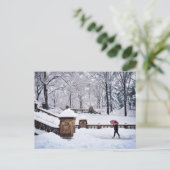 Sneeuwbedekking in het centrale park briefkaart (Staand voorkant)