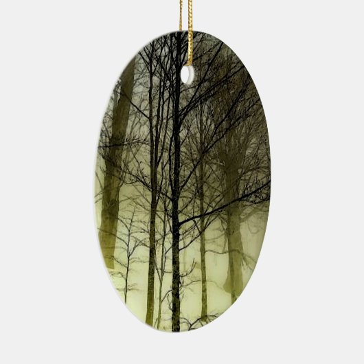 Sneeuwbedekking Keramisch Ornament (Rechts)