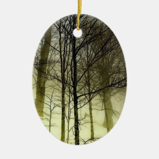 Sneeuwbedekking Keramisch Ornament (Voorkant)