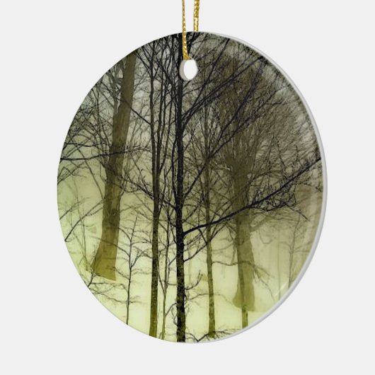 Sneeuwbedekking Keramisch Ornament (Links)