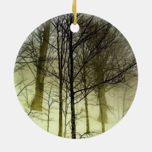 Sneeuwbedekking Keramisch Ornament (Achterkant)