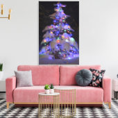 Sneeuwbedekking, kort en kort kerstboom canvas afdruk (Insitu (Woonkamer))