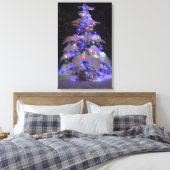 Sneeuwbedekking, kort en kort kerstboom canvas afdruk (Insitu (Slaapkamer))