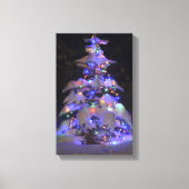 Sneeuwbedekking, kort en kort kerstboom canvas afdruk (Voorkant)