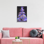 Sneeuwbedekking, kort en kort kerstboom canvas afdruk (Insitu (Woonkamer))
