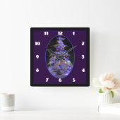 Sneeuwbedekking, kort en kort kerstboom vierkante klok (Huis)