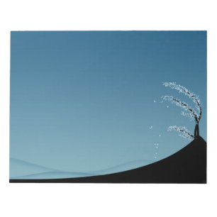 Sneeuwbedekking landschap notitieblok