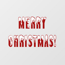 Sneeuwbedekking met kerst-kerst-thuiswinkel Vinyl Raamsticker