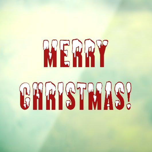 Sneeuwbedekking met kerst-kerst-thuiswinkel Vinyl Raamsticker (Vel 3)