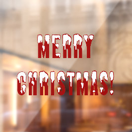 Sneeuwbedekking met kerst-kerst-thuiswinkel Vinyl Raamsticker