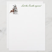 Sneeuwbedekking met wilde dieren en vogels briefhoofd (Voorkant / Achterkant)