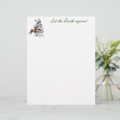 Sneeuwbedekking met wilde dieren en vogels briefhoofd (Staand voorkant)