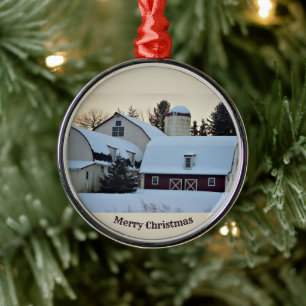 Sneeuwbedekking Metalen Ornament