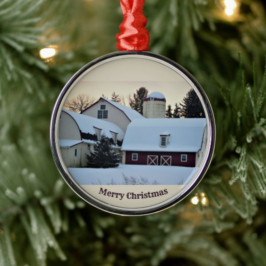 Sneeuwbedekking Metalen Ornament (Boom)