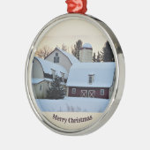 Sneeuwbedekking Metalen Ornament (Links)