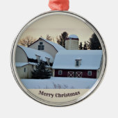 Sneeuwbedekking Metalen Ornament (Voorkant)