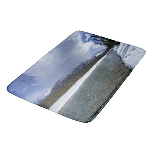 Sneeuwbedekking op de Kootenay River Canada Badmat (Gekanteld)