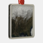 Sneeuwbedekking over de Verenigde Staten Metalen Ornament (Rechts)