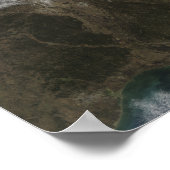 Sneeuwbedekking over de Verenigde Staten Poster (Hoek)