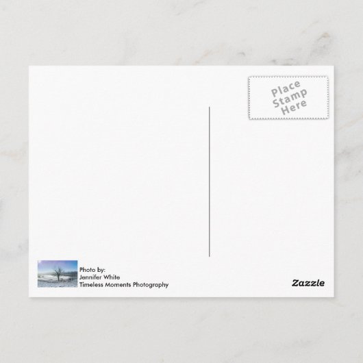 Sneeuwbedekking Ozark Hills Briefkaart (Achterkant)