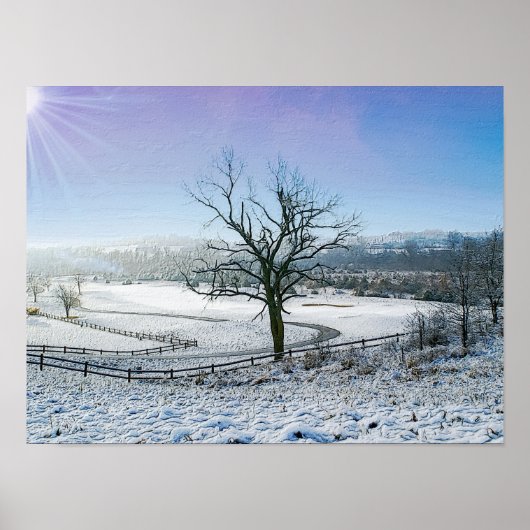 Sneeuwbedekking Ozark Hills Poster (Voorkant)