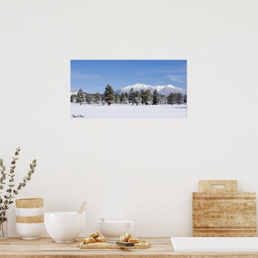 Sneeuwbedekking Pines & San Francisco Peaks Arizon Poster (Keuken)