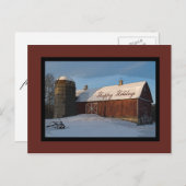 Sneeuwbedekking rode Prettige feestdagen (Voorkant / Achterkant)