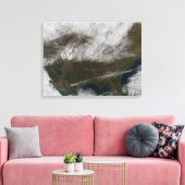 Sneeuwbedekking uit het noordoosten van Texas Canvas Afdruk (Insitu (Woonkamer))