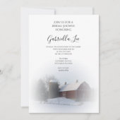 Sneeuwbedekking Vrijgezellenfeest van Barn en Silo Kaart (Voorkant)