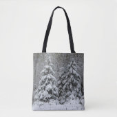 Sneeuwbedekking witte sla tote bag (Voorkant)