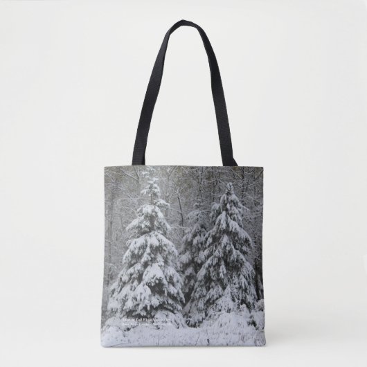 Sneeuwbedekking witte sla tote bag (Voorkant)