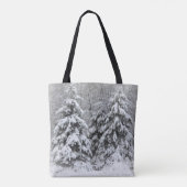 Sneeuwbedekking witte sla tote bag (Achterkant)