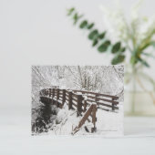 Sneeuwbedekking Woodenbrug Briefkaart (Staand voorkant)