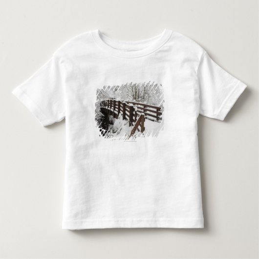 Sneeuwbedekking Woodenbrug Kinder Shirts (Voorkant)