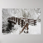 Sneeuwbedekking Woodenbrug Poster (Voorkant)