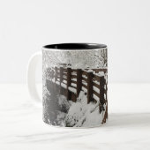 Sneeuwbedekking Woodenbrug Tweekleurige Koffiemok (Voorkant links)