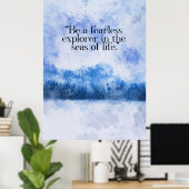 Sneeuwbedekt bos Frozen Lake motivatie quote Poster (Thuiskantoor)