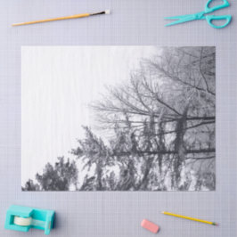 Sneeuwbedekte Bomen Weefselpapier Tissuepapier