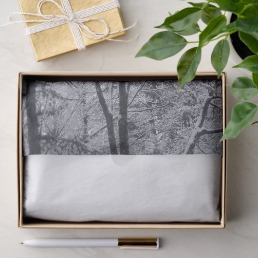 Sneeuwbedekte Bomen Weefselpapier Tissuepapier (Geschenk)