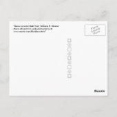 Sneeuwbedekte eikenboom briefkaart (Achterkant)