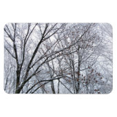 Sneeuwbedekte eikenboom magneet (Horizontaal)