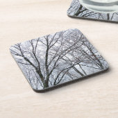 Sneeuwbedekte eikenboom onderzetter (Linkerzijde)